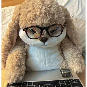 Planet Gates brown / 35cm 35CM Cute Long Ears Bunny Plush Toy Long Hair Large Seeping Pillow Rabbit Animal Doll To Give Children Christmas Birthday Gift