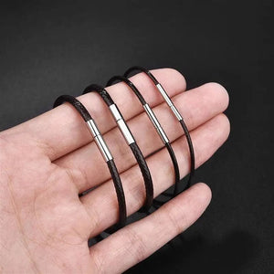 Planet Gates Brown 3mm / 22cm Jiayiqi Handmade Leather Waxed Cord Bracelets Lucky Rope Bracelet & Bangles For Women Men Wax Cord Thread Bracelets