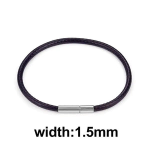 Planet Gates Brown 3mm / 22cm Jiayiqi Handmade Leather Waxed Cord Bracelets Lucky Rope Bracelet & Bangles For Women Men Wax Cord Thread Bracelets