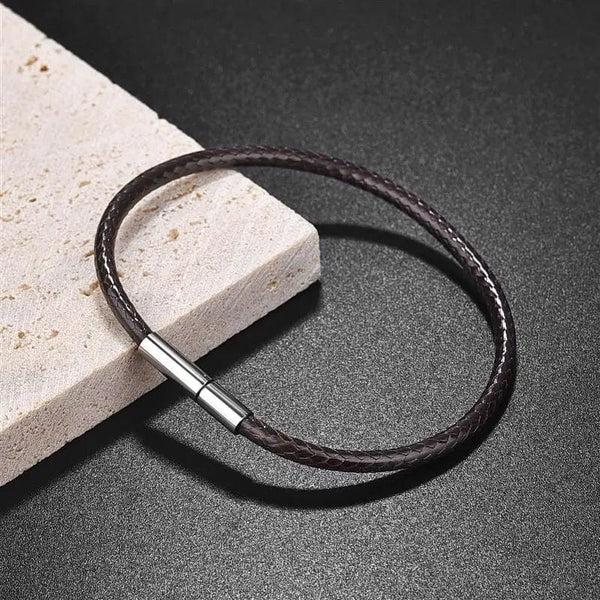 Planet Gates Brown 3mm / 22cm Jiayiqi Handmade Leather Waxed Cord Bracelets Lucky Rope Bracelet & Bangles For Women Men Wax Cord Thread Bracelets