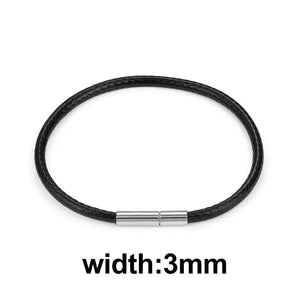 Planet Gates Brown 3mm / 22cm Jiayiqi Handmade Leather Waxed Cord Bracelets Lucky Rope Bracelet & Bangles For Women Men Wax Cord Thread Bracelets
