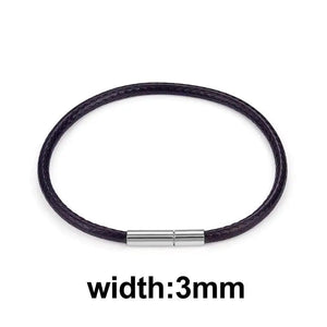 Planet Gates Brown 3mm / 22cm Jiayiqi Handmade Leather Waxed Cord Bracelets Lucky Rope Bracelet & Bangles For Women Men Wax Cord Thread Bracelets