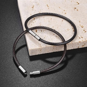 Planet Gates Brown 3mm / 22cm Jiayiqi Handmade Leather Waxed Cord Bracelets Lucky Rope Bracelet & Bangles For Women Men Wax Cord Thread Bracelets