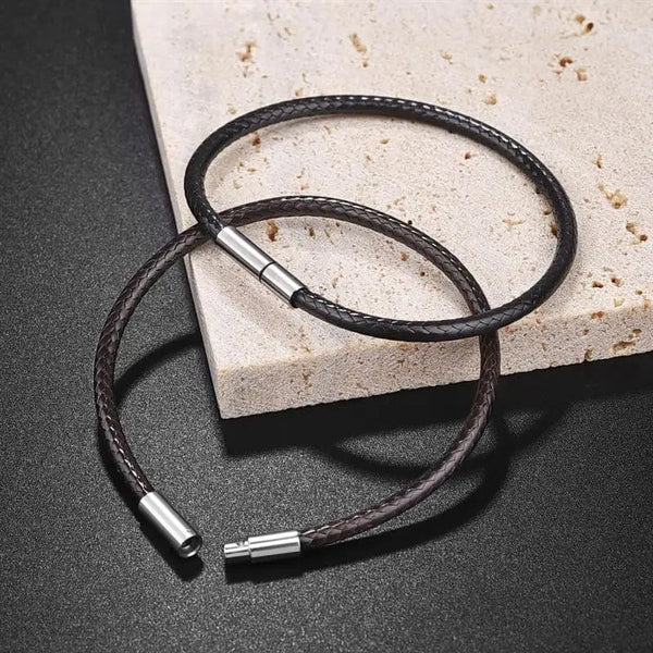 Planet Gates Brown 3mm / 22cm Jiayiqi Handmade Leather Waxed Cord Bracelets Lucky Rope Bracelet & Bangles For Women Men Wax Cord Thread Bracelets
