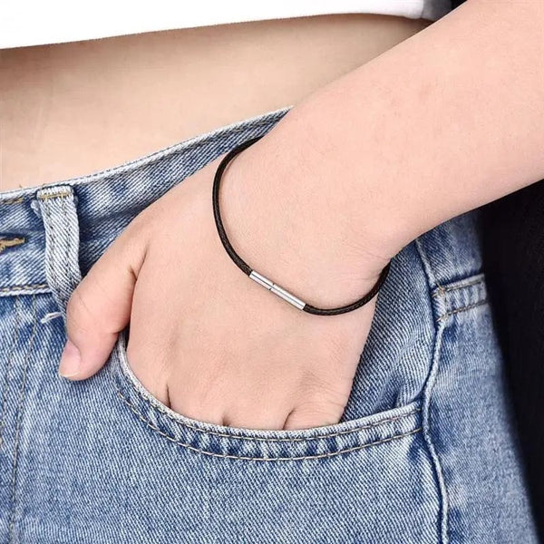 Planet Gates Brown 3mm / 22cm Jiayiqi Handmade Leather Waxed Cord Bracelets Lucky Rope Bracelet & Bangles For Women Men Wax Cord Thread Bracelets