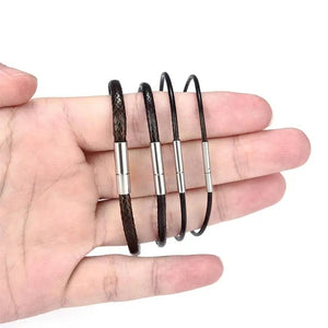 Planet Gates Brown 3mm / 22cm Jiayiqi Handmade Leather Waxed Cord Bracelets Lucky Rope Bracelet & Bangles For Women Men Wax Cord Thread Bracelets