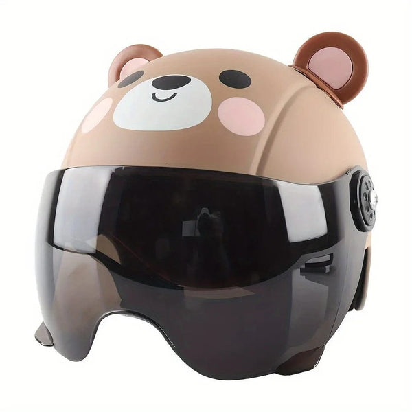 Planet Gates Brown A Child Riding Helmet Adjustable Adorable Appearance Ultra-Light Shock Absorbing ABS Toddler Skateboard Bike Safety Helmet for Kid