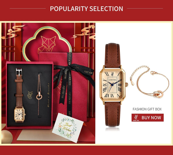 Planet Gates BROWN Fashion Retro Digital Dial Casual Watches Square Leather Strap Fashionable Clock Quartz Wristwatch for Women Gift