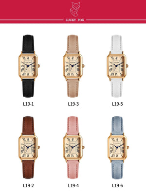 Planet Gates BROWN Fashion Retro Digital Dial Casual Watches Square Leather Strap Fashionable Clock Quartz Wristwatch for Women Gift