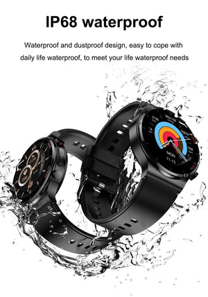 Planet Gates Brown leather 2024 New Laser Treatment Three High Smart Watch Men ECG PPG Heart Rate Blood Sugar Health Tracker Smart Watches For Huawei IOS