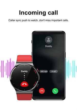 Planet Gates Brown leather 2024 New Laser Treatment Three High Smart Watch Men ECG PPG Heart Rate Blood Sugar Health Tracker Smart Watches For Huawei IOS