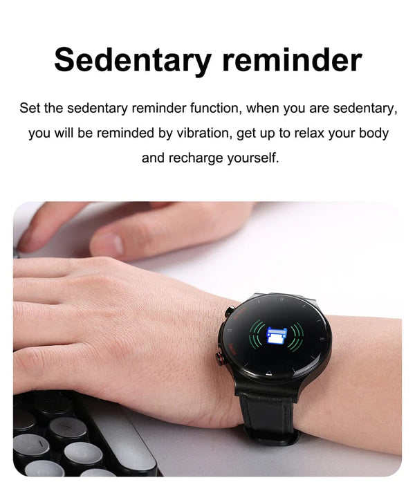 Planet Gates Brown leather 2024 New Laser Treatment Three High Smart Watch Men ECG PPG Heart Rate Blood Sugar Health Tracker Smart Watches For Huawei IOS