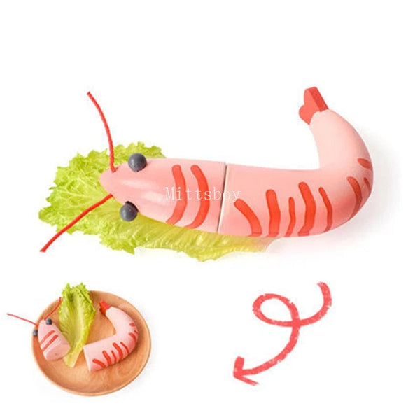 Planet Gates Brown New Montessori Simulation Animal Magnetic Play House Fish Shrimp Crab Shell Seasoning Sashimi Baking Toy Wooden Educational Toys