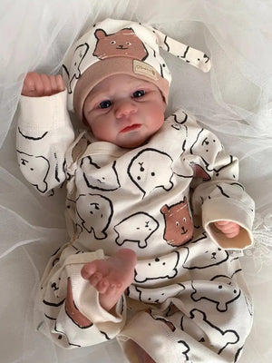 Planet Gates brown NPK 19inch Reborn Baby Doll Twins Elijah Make-up Handmade 3D Skin Multiple Layers Painting Collectible Art Doll