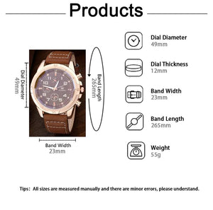 Planet Gates BROWN SHAARMS Men Gift Watch Business Luxury Company Mens Set 6 in 1 Watch Glasses Pen Keychain Belt Purse Welcome Holiday Birthday