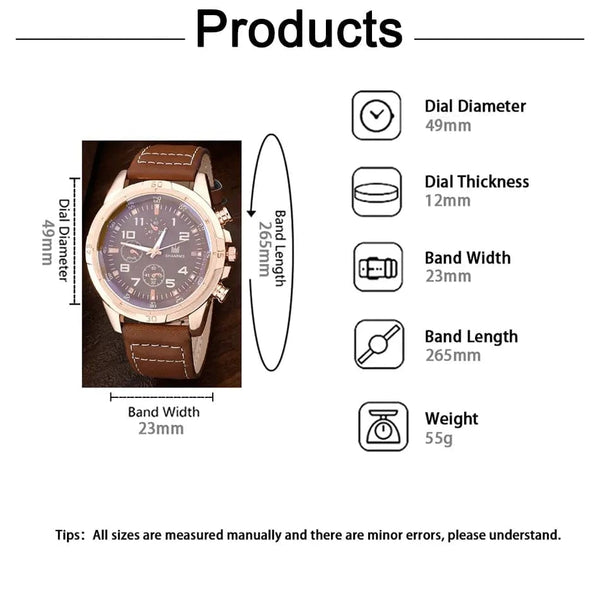 Planet Gates BROWN SHAARMS Men Gift Watch Business Luxury Company Mens Set 6 in 1 Watch Glasses Pen Keychain Belt Purse Welcome Holiday Birthday