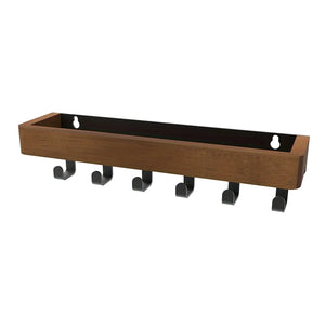 Planet Gates Brown Wall Mounted Wooden Key Holder Hangers Multilayer Shelf Kitchen Bathroom Storage Organizer Modern Home Decor Display Rack