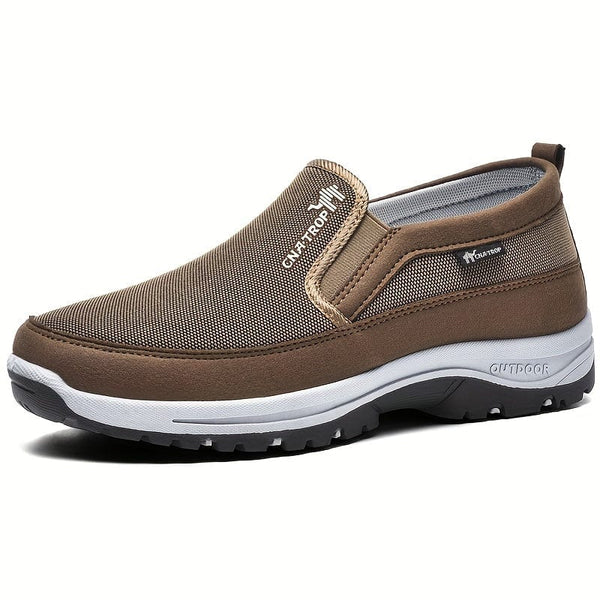 Planet Gates Brownness / CN39(EU38.5) Men's Slip On Comfortable Non-Slip Loafers: Lightweight Breathable Non-slip Casual Shoes For Men's Outdoor Activities