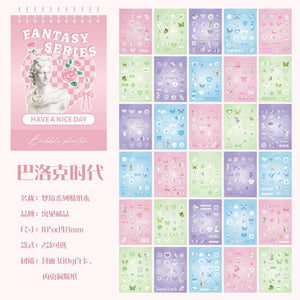 Planet Gates Bubble Phantom 30 Sheets Korean Style Premium Hologram Sticker Book Shiny Cute for Scrapbooking Journaling Photocard Decoration Toploader Deco