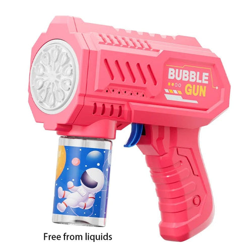 Planet Gates Bubbles 2 New Porous Astronaut Electric Bubble Gun Kid Toy Bubbles Machine Automatic Soap Blower with Light Summer Outdoor Party Games toy