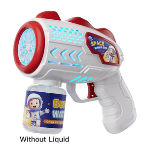 Planet Gates Bubbles 7 New Porous Astronaut Electric Bubble Gun Kid Toy Bubbles Machine Automatic Soap Blower with Light Summer Outdoor Party Games toy