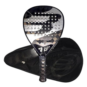 Planet Gates BULL550-WHITE 2024 New Professional Padel Paddle Tennis Racket Soft Face Carbon Fiber Soft EVA Face Sports Racquet Outdoors Equipment
