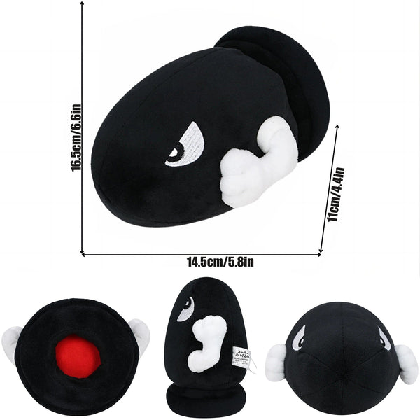 Planet Gates Bullet Bill / CHINA / 11cm-30cm New Mario Bros Plush Koopa Troopa Bulrush Chain Chomp Armad Bullet Bill Bob-omb Dry Bones Stuffed Dolls Soft Toys Birthday Gift
