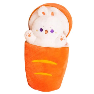 Planet Gates bunny / about 37-40cm 1 piece 40/60/80cm Kawaii Japan Taiyaki Cat Plush Toy Anime Figure Cat Hiding in Cushion Bag Ferry Animals Plushie Throw Pillow