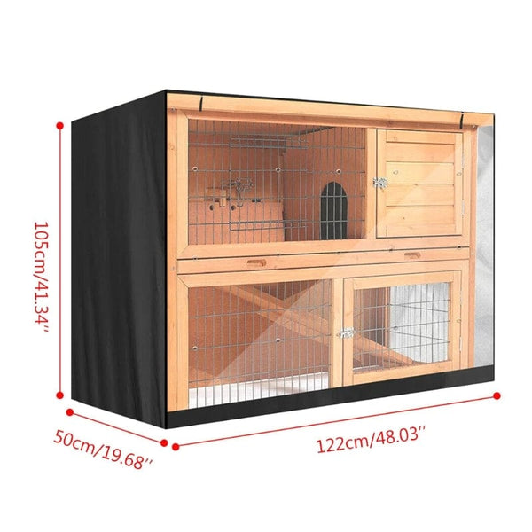 Planet Gates Bunny Rabbit Hutch Cover for Winter Garden Outdoor Waterproof Small Animal Cage Crate Cover UV Resistant Heavy Duty Pets