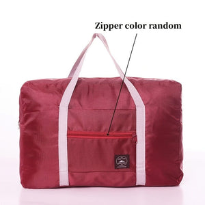 Planet Gates Burgundy 1pc Travel Storage Bag, Portable Lightweight Large Capacity Luggage Shoulder Bag, Foldable Luggage Bag, Outdoor Supplies, Travel Supplies