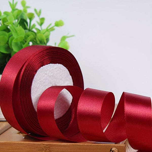 Planet Gates Burgundy / 4 Cm 40mm Silk Satin Ribbon for Crafts Handmade DIY Gift Wrap Party Wedding Decorative Bouquets Cake Decor Material Short Eye Catching