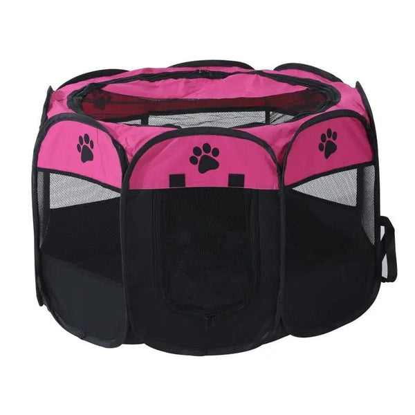 Planet Gates Burgundy / 73X73X43cm Cat Cage Dog Cage Portable Foldable Pet Octagonal Cage Maternity Kennel Simple Operation Fence Outdoor Camping Pet Tent