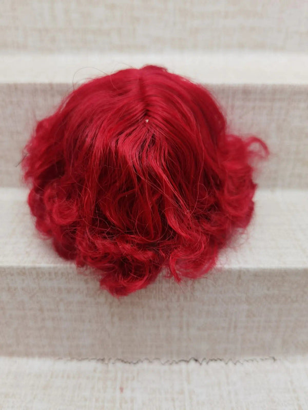 Planet Gates Burgundy Wig For Doll Toy Head Princess Doll Head Candy Color DIY Toy Wig Children Birthday Gift Black Purple Pink Green Gold 1/6 1/4 Wig