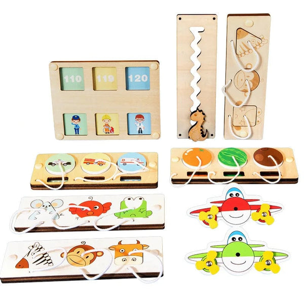 Planet Gates Busy Board Diy Material Accessories Montessori Teaching Aids Baby Early Education Learning Skill Toy Part Wooden Board Games