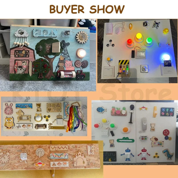 Planet Gates Busy Board Diy Material Accessories Montessori Teaching Aids Baby Early Education Learning Skill Toy Part Wooden Board Games