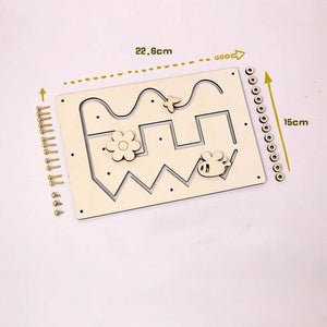 Planet Gates Busy Board Montessori Children DIY Parts Wood Toys Training Life Skill Lock Activity Board Accessories Kid Toddlers 1 Year Old