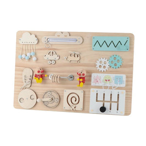 Planet Gates Busy Board Montessori Children DIY Parts Wood Toys Training Life Skill Lock Activity Board Accessories Kid Toddlers 1 Year Old
