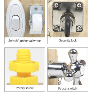 Planet Gates Busy Cube Kids Busy Cube Wooden Busy Block Montessori Educational Toys Hands-on Grasping Ability Training Lock Box Children Early Learning