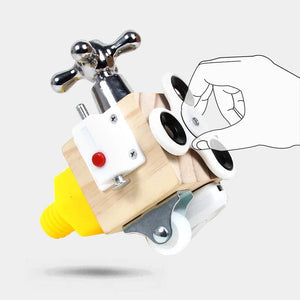 Planet Gates Busy Cube Kids Busy Cube Wooden Busy Block Montessori Educational Toys Hands-on Grasping Ability Training Lock Box Children Early Learning