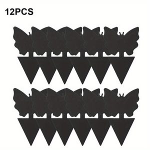 Planet Gates Butterfly 12pcs 12pcs Black Sticky Fly Trap Gnats Insect Traps Dual Sided Fly Catcher Plant Pest Control Strong Glue For Aphids Mosquitoes
