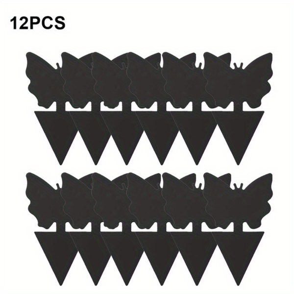 Planet Gates Butterfly 12pcs 12pcs Black Sticky Fly Trap Gnats Insect Traps Dual Sided Fly Catcher Plant Pest Control Strong Glue For Aphids Mosquitoes