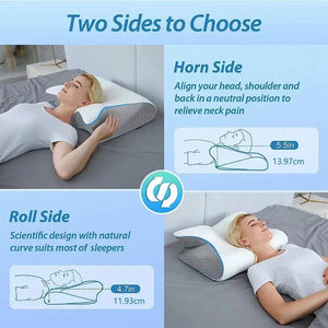 Planet Gates Butterfly Sleep Memory Neck Pillow Slow Rebound Comfortable Memory Foam Sleep Pillow Cervical Orthopedic Neck Massage Bed Pillow