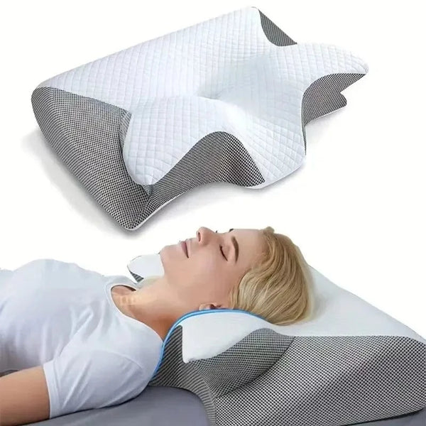 Planet Gates Butterfly Sleep Memory Neck Pillow Slow Rebound Comfortable Memory Foam Sleep Pillow Cervical Orthopedic Neck Massage Bed Pillow