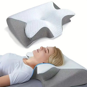 Planet Gates Butterfly Sleep Memory Neck Pillow Slow Rebound Comfortable Memory Foam Sleep Pillow Cervical Orthopedic Neck Massage Bed Pillow