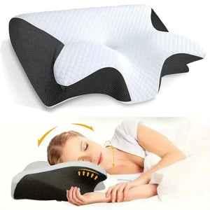 Planet Gates Butterfly Sleep Memory Neck Pillow Slow Rebound Comfortable Memory Foam Sleep Pillow Cervical Orthopedic Neck Massage Bed Pillow