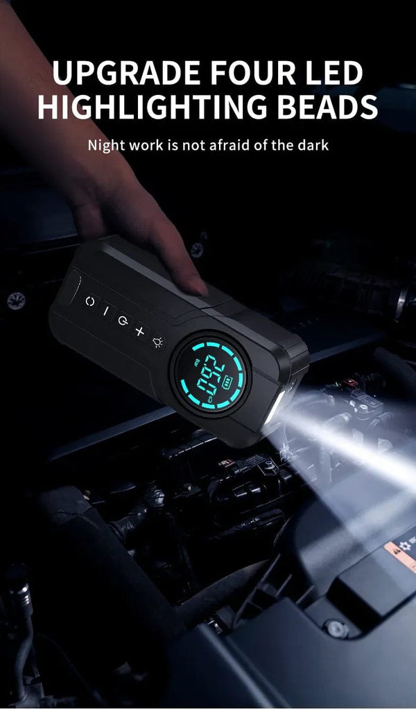 Planet Gates BUVAYE Car Jump Starter Air Pump Multi-function Air Compressor Convenient Tire Inflator Portable Battery Starter With EVA Bag