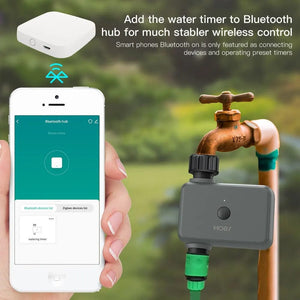 Planet Gates BWV-YC-EU-GY-MS Moes Smart Tuya Bluetooth Water Timer Rain Delay Programmable Irrigation Timer with Automatic and Manual Watering