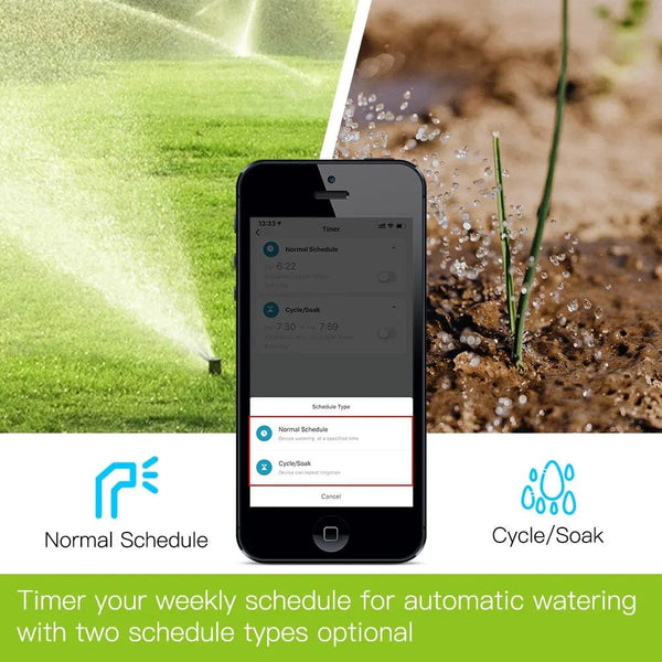 Planet Gates BWV-YC-EU-GY-MS Moes Smart Tuya Bluetooth Water Timer Rain Delay Programmable Irrigation Timer with Automatic and Manual Watering