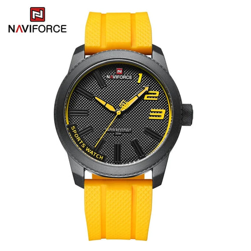 Planet Gates BYY NAVIFORCE Top Luxury Brand Quartz Watch Men Silicone Strap Military Watches 30ATM Waterproof Wristwatch Relogio Masculino 2022