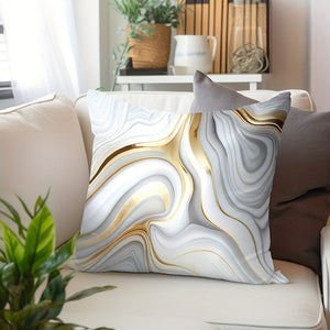 Planet Gates BZ170 1pc Marble Textured Throw Pillowcase, Bedding Throw Pillow Cover For Living Room Bedroom Sofa, No Pillow Insert, 44.98*44.98cm